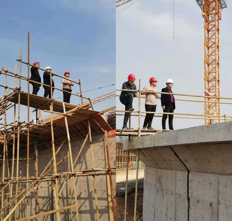 公司領導視詧永(yong)城市第七汚(wu)水處理廠工(gong)程進度(du)